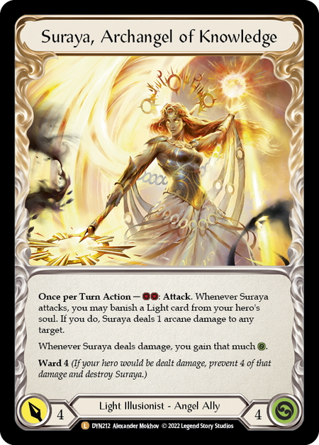 Invoke Suraya // Suraya, Archangel of Knowledge [DYN212] (Dynasty)  Rainbow Foil | Pegasus Games WI