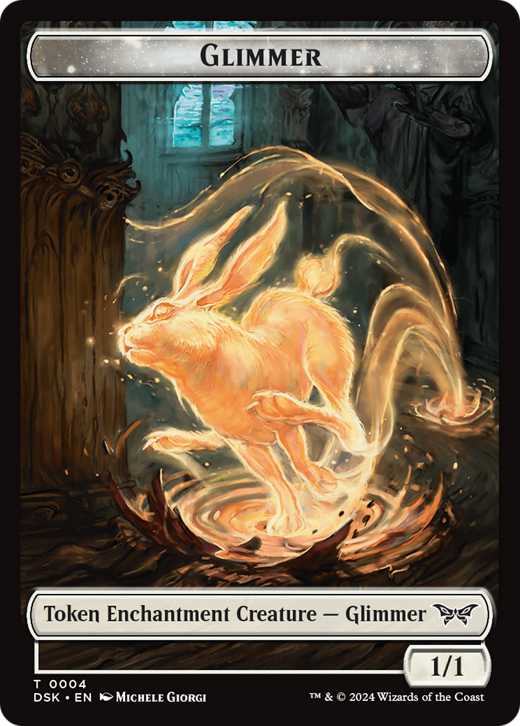 Glimmer // Manifest Double-Sided Token [Duskmourn: House of Horror Tokens] | Pegasus Games WI