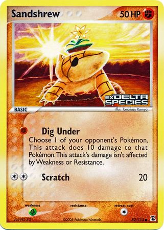 Sandshrew (82/113) (Stamped) [EX: Delta Species] | Pegasus Games WI