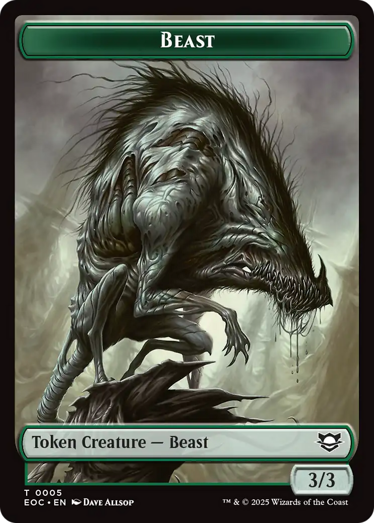 Clue // Beast (0005) Double-Sided Token [Edge of Eternities Commander Tokens] | Pegasus Games WI
