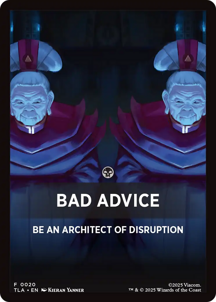 Bad Advice Theme Card [Avatar: The Last Airbender Tokens] | Pegasus Games WI
