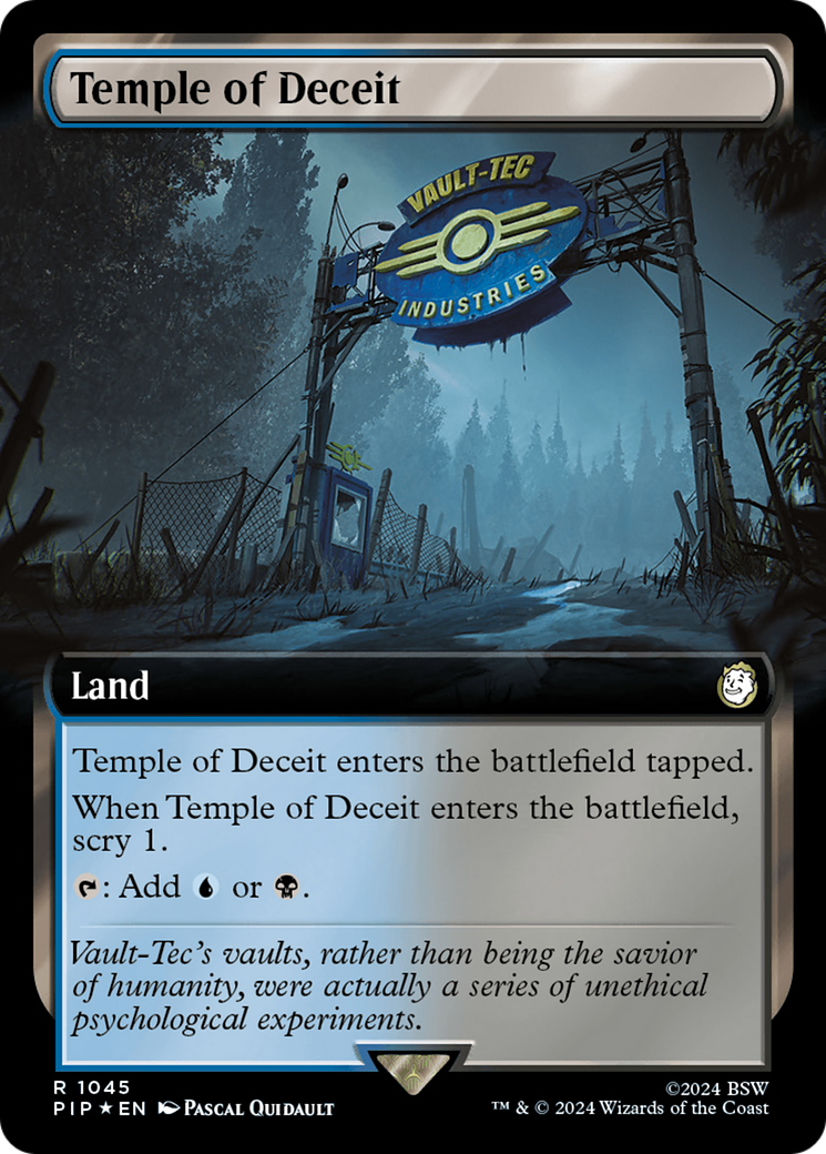 Temple of Deceit (Extended Art) (Surge Foil) [Fallout] | Pegasus Games WI