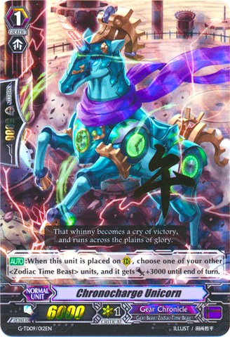 Chronocharge Unicorn (RRR) (G-TD09/012EN) [True Zodiac Time Beasts] | Pegasus Games WI