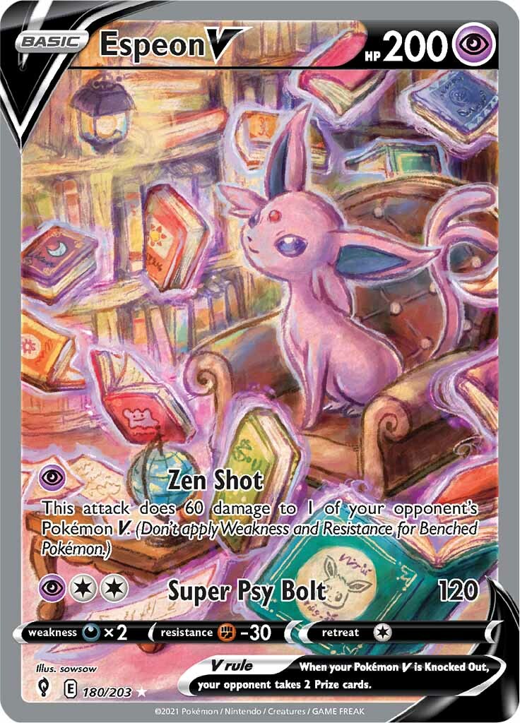 Espeon V (180/203) [Sword & Shield: Evolving Skies] | Pegasus Games WI