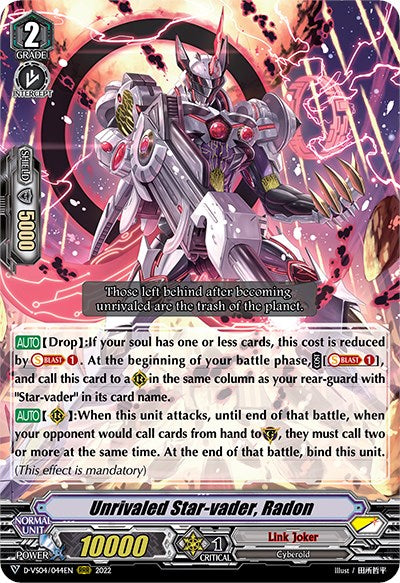 Unrivaled Star-vader, Radon (D-VS04/044EN) [V Clan Collection Vol.4] | Pegasus Games WI