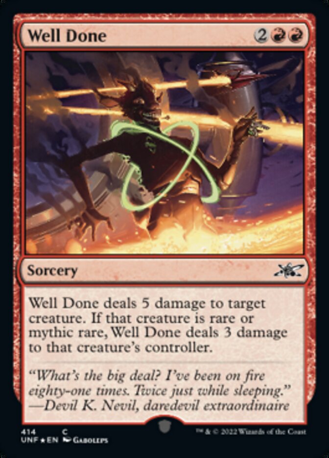 Well Done (Galaxy Foil) [Unfinity] | Pegasus Games WI