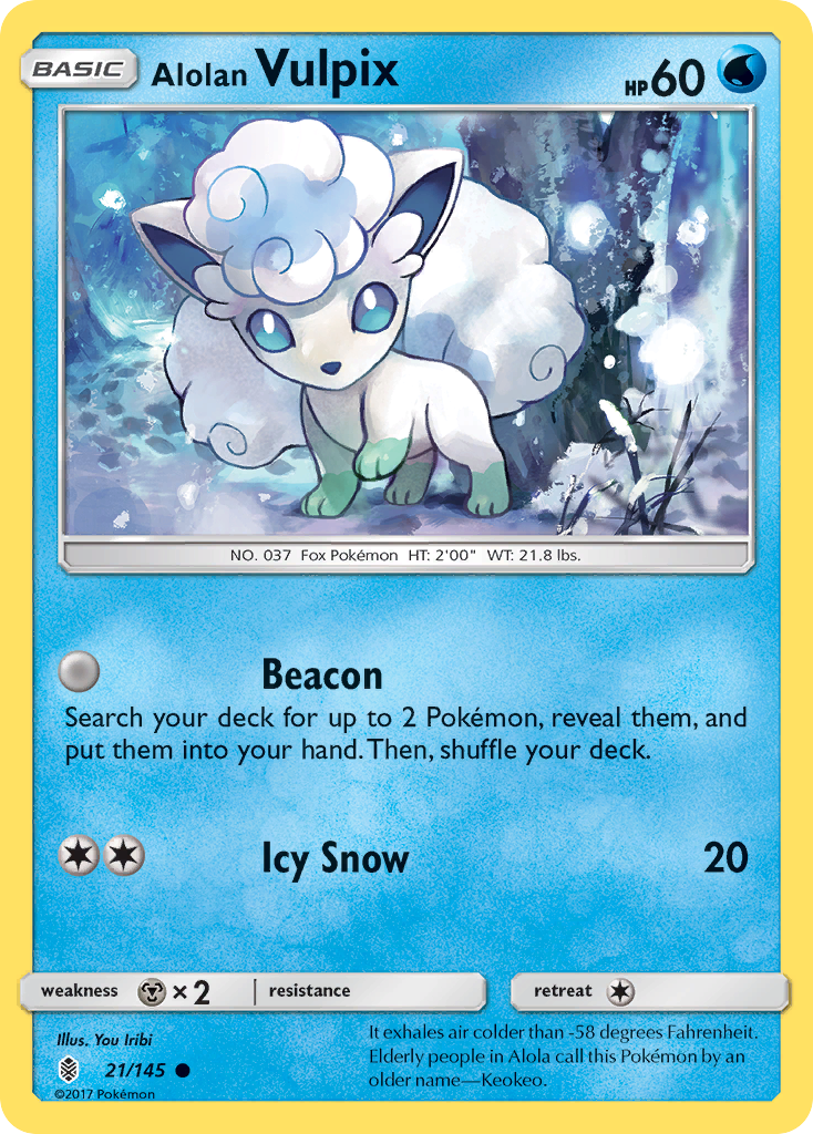 Alolan Vulpix (21/145) [Sun & Moon: Guardians Rising] | Pegasus Games WI