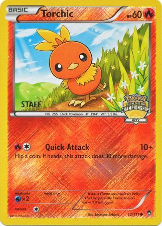 Torchic (12/111) (City Championship Promo Staff) [XY: Furious Fists] | Pegasus Games WI