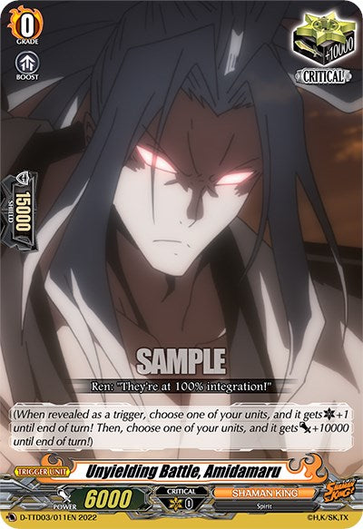 Unyielding Battle, Amidamaru (D-TTD03/011EN) [Shaman King] | Pegasus Games WI