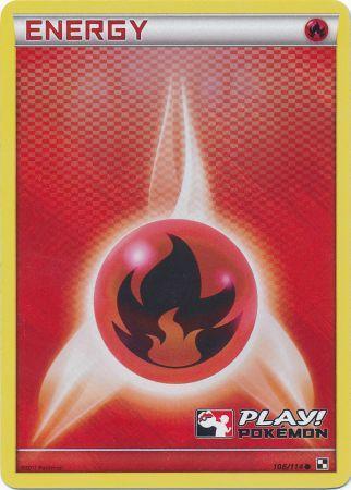 Fire Energy (106/114) (Play Pokemon Promo) [Black & White: Base Set] | Pegasus Games WI