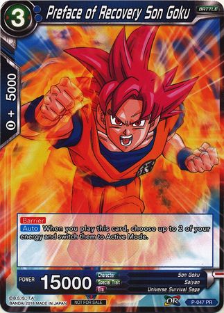 Preface of Recovery Son Goku (P-047) [Promotion Cards] | Pegasus Games WI
