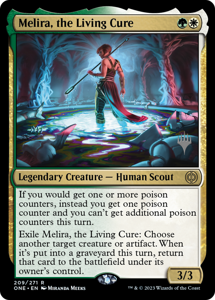 Melira, the Living Cure (Promo Pack) [Phyrexia: All Will Be One Promos] | Pegasus Games WI