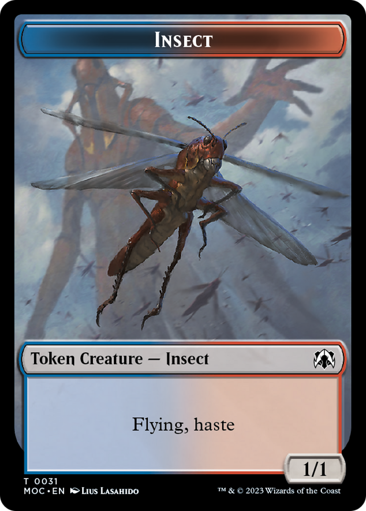 Soldier // Insect Double-Sided Token [March of the Machine Commander Tokens] | Pegasus Games WI
