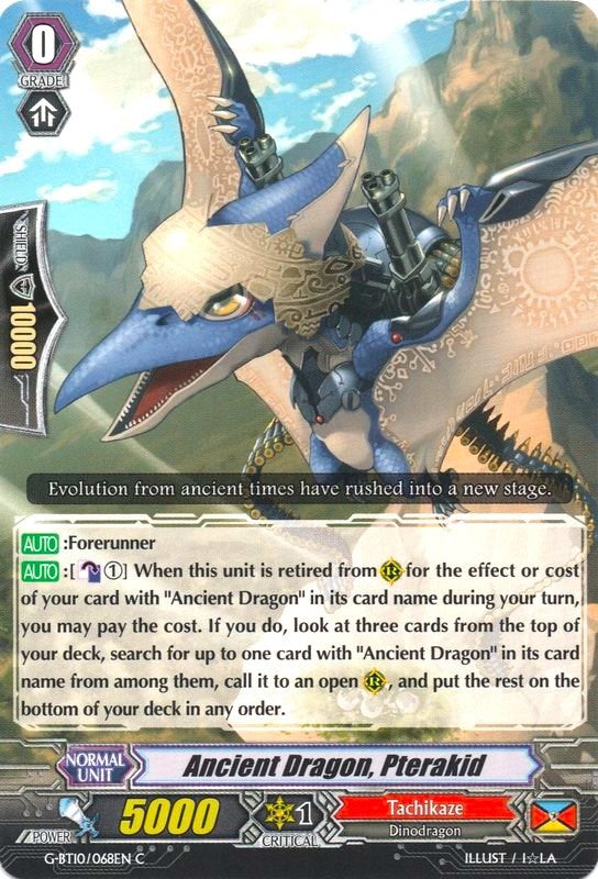 Ancient Dragon, Pterakid (G-BT10/068EN) [Raging Clash of the Blade Fangs] | Pegasus Games WI