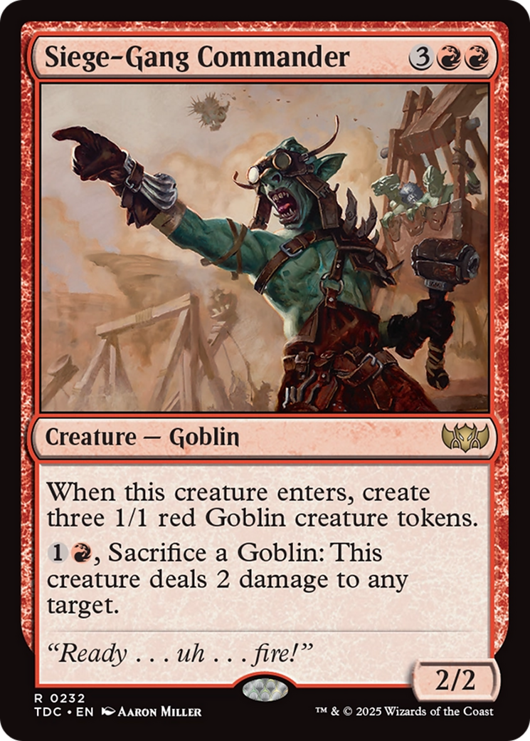 Siege-Gang Commander [Tarkir: Dragonstorm Commander] | Pegasus Games WI