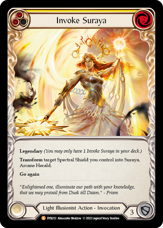 Invoke Suraya // Suraya, Archangel of Knowledge [DYN212] (Dynasty)  Rainbow Foil | Pegasus Games WI