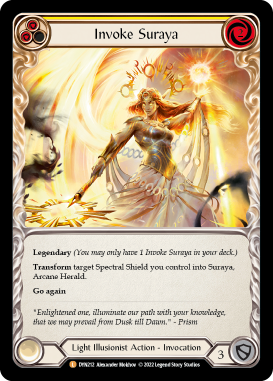 Invoke Suraya // Suraya, Archangel of Knowledge [DYN212] (Dynasty)  Cold Foil | Pegasus Games WI