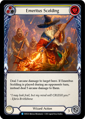 Emeritus Scolding (Yellow) [EVR126] (Everfest)  1st Edition Rainbow Foil | Pegasus Games WI