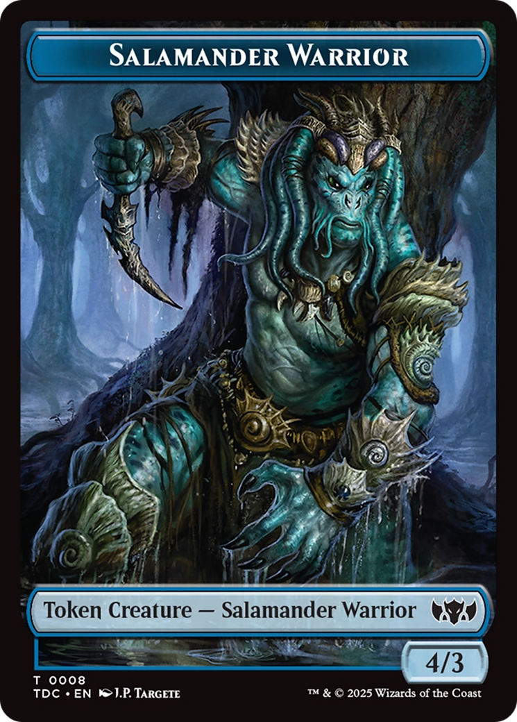 Salamander Warrior // Zombie Druid Double-Sided Token [Tarkir: Dragonstorm Commander Tokens] | Pegasus Games WI