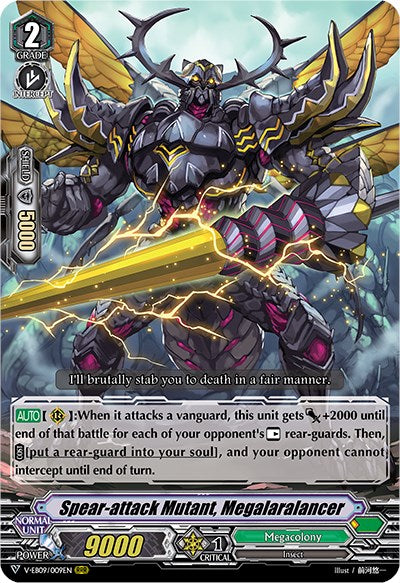 Spear-attack Mutant, Megalaralancer (V-EB09/009EN) [The Raging Tactics] | Pegasus Games WI