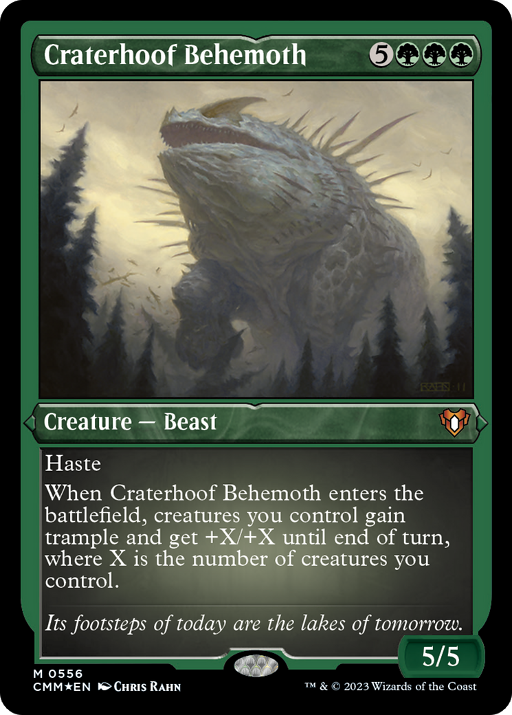 Craterhoof Behemoth (Foil Etched) [Commander Masters] | Pegasus Games WI