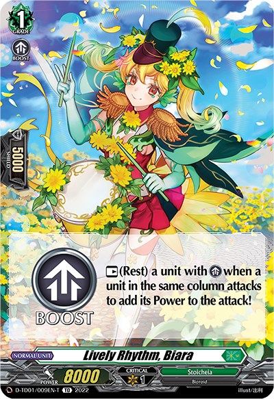 Lively Rhythm, Biara (Tutorial Card) (D-TD01/009EN-T) [D-TD01: Urara Haneyama -Bandmaster of Blossoming Bonds-] | Pegasus Games WI