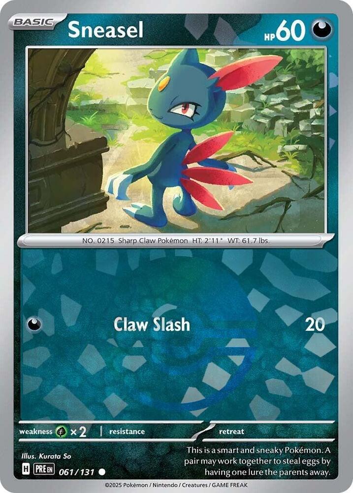 Sneasel (061/131) (Poke Ball Pattern) [Scarlet & Violet: Prismatic Evolutions] | Pegasus Games WI