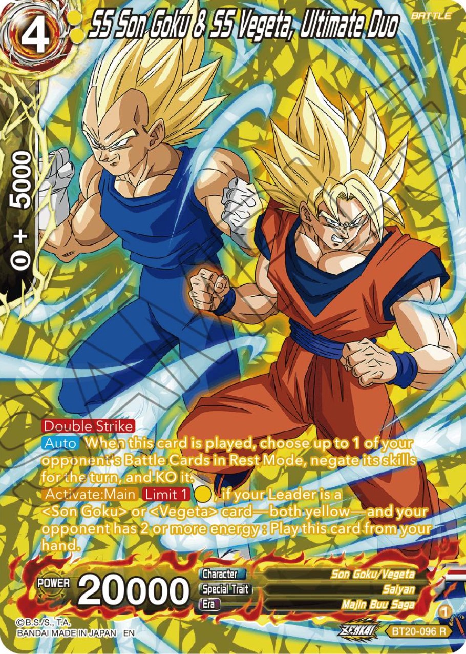 SS Son Goku & SS Vegeta, Ultimate Duo (Silver Foil) (BT20-096) [Power Absorbed] | Pegasus Games WI