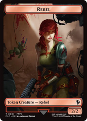 Soldier // Rebel Double-Sided Token (Surge Foil) [FINAL FANTASY Commander Tokens] | Pegasus Games WI