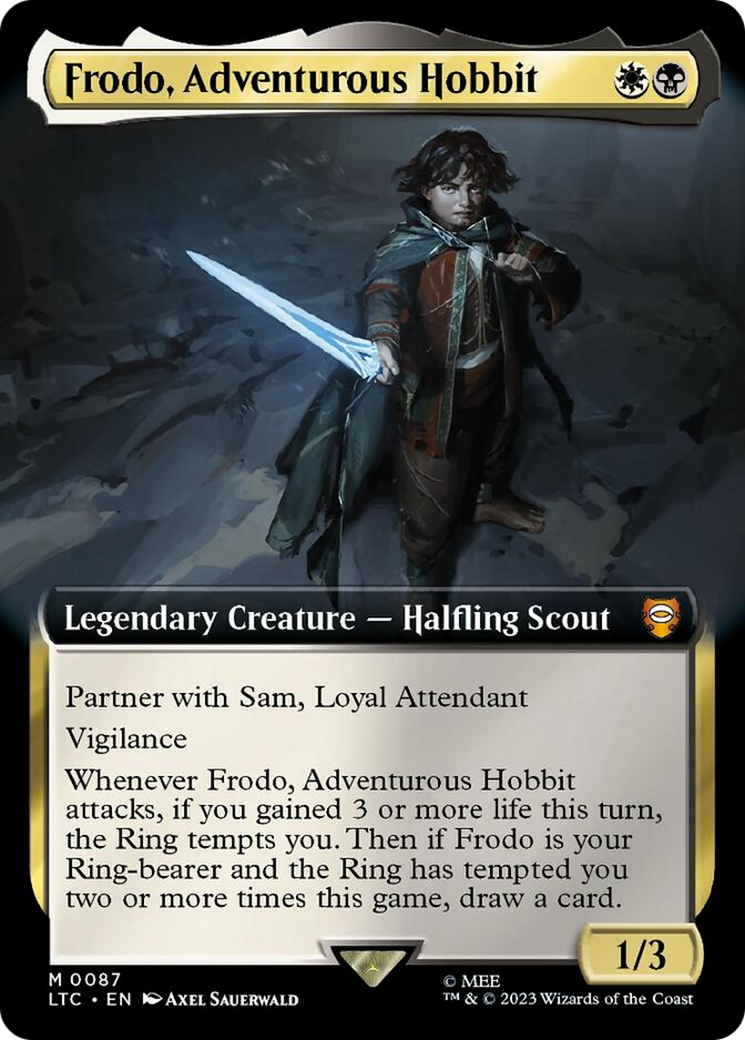 Frodo, Adventurous Hobbit (Extended Art) [The Lord of the Rings: Tales of Middle-Earth Commander] | Pegasus Games WI