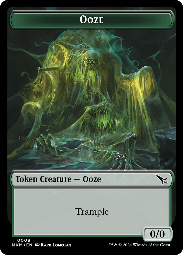 Ooze // A Mysterious Creature Double-Sided Token [Murders at Karlov Manor Tokens] | Pegasus Games WI