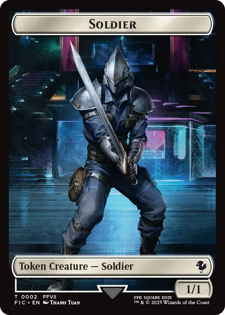 Soldier // Rebel Double-Sided Token [FINAL FANTASY Commander Tokens] | Pegasus Games WI