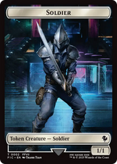 Soldier // Rebel Double-Sided Token [FINAL FANTASY Commander Tokens] | Pegasus Games WI