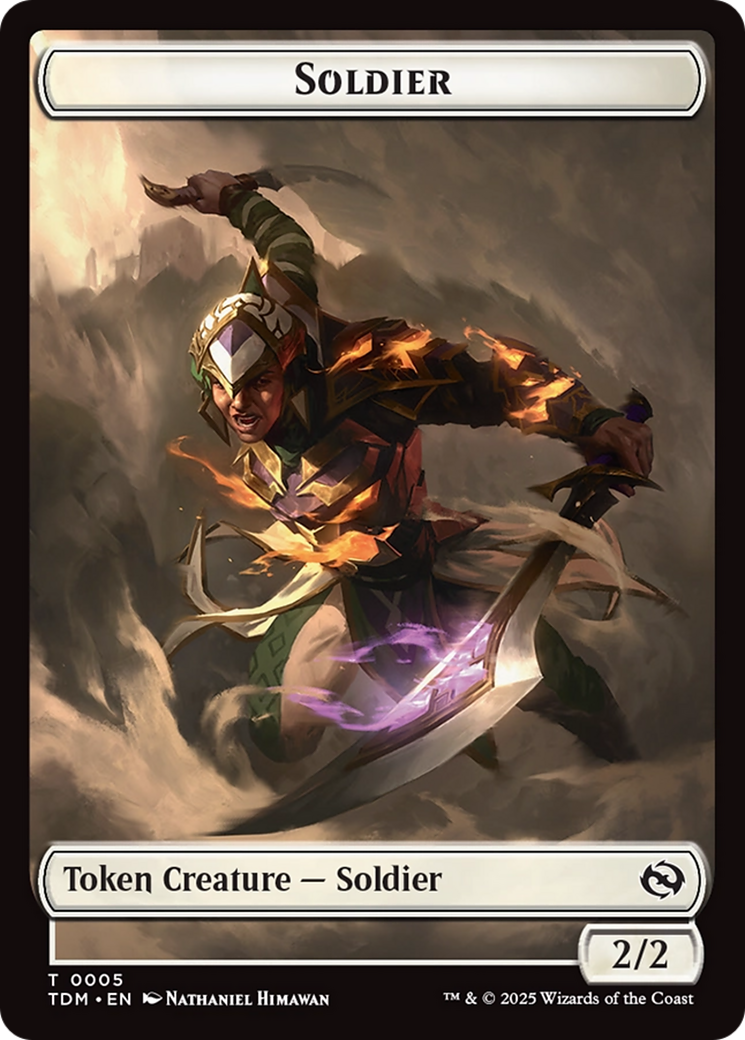 Solider (0004) // Solider (0005) Double-Sided Token [Tarkir: Dragonstorm Tokens] | Pegasus Games WI
