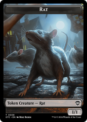 Rat // Blood Double-Sided Token [Outlaws of Thunder Junction Commander Tokens] | Pegasus Games WI