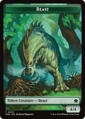 Dog // Beast (0033) Double-Sided Token [Foundations Tokens] | Pegasus Games WI