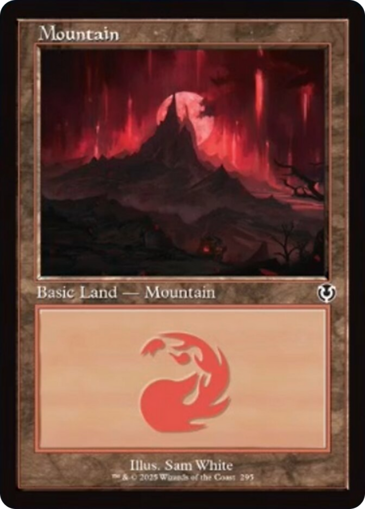 Mountain (295) (Retro Frame) [Innistrad Remastered] | Pegasus Games WI