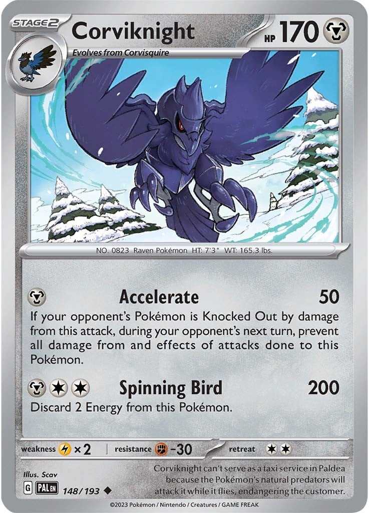 Corviknight (148/193) [Scarlet & Violet: Paldea Evolved] | Pegasus Games WI