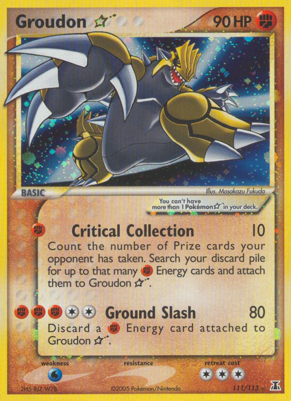 Groudon Star (111/113) [EX: Delta Species] | Pegasus Games WI