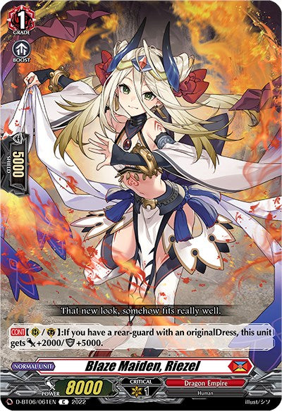 Blaze Maiden, Riezel (D-BT06/061EN) [Blazing Dragon Reborn] | Pegasus Games WI