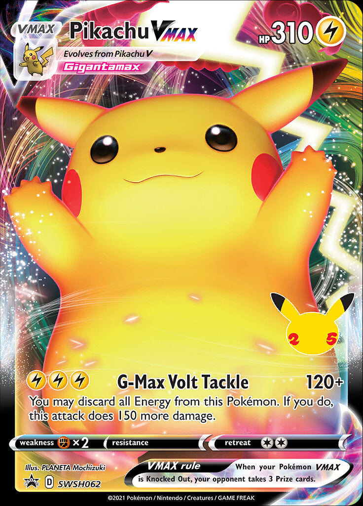 Pikachu VMAX (SWSH062) (Celebrations) [Sword & Shield: Black Star Promos] | Pegasus Games WI