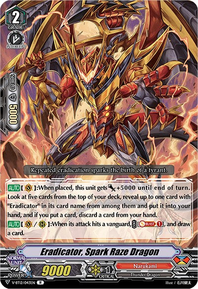 Eradicator, Spark Raze Dragon (V-BT12/043EN) [Divine Lightning Radiance] | Pegasus Games WI