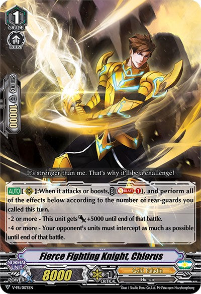 Fierce Fighting Knight, Chlorus (V-PR/0175EN) [V Promo Cards] | Pegasus Games WI