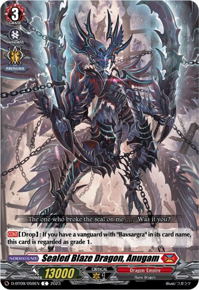 Sealed Blaze Dragon, Anugam (D-BT09/059EN) [Dragontree Invasion] | Pegasus Games WI