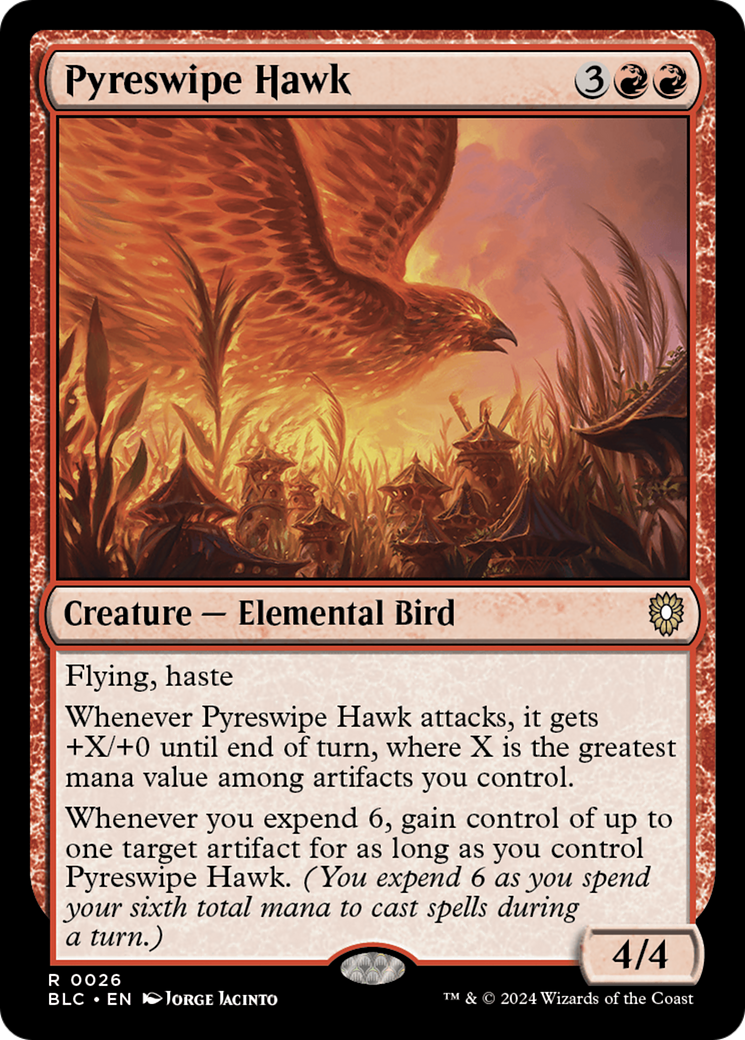 Pyreswipe Hawk [Bloomburrow Commander] | Pegasus Games WI