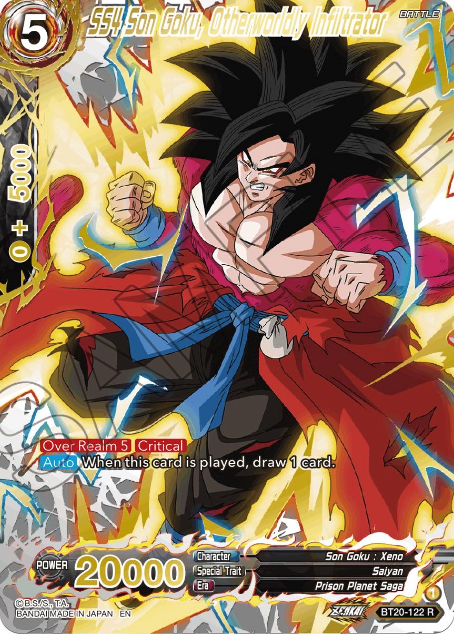 SS4 Son Goku, Otherworldly Infiltrator (Gold-Stamped) (BT20-122) [Power Absorbed] | Pegasus Games WI