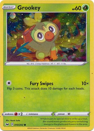 Grookey (010/202) (Cosmos Holo) [Sword & Shield: Base Set] | Pegasus Games WI