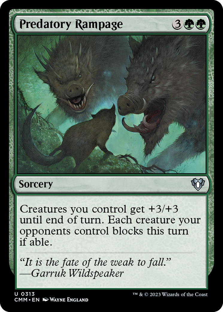 Predatory Rampage [Commander Masters] | Pegasus Games WI