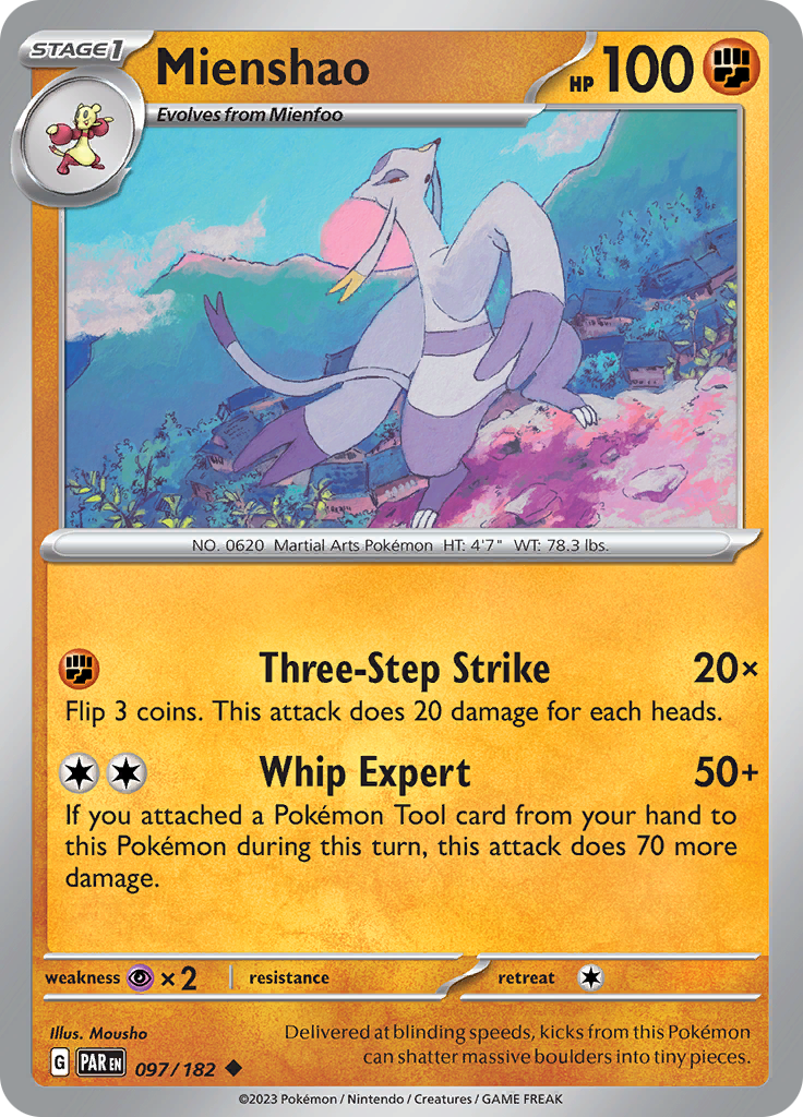 Mienshao (097/182) [Scarlet & Violet: Paradox Rift] | Pegasus Games WI