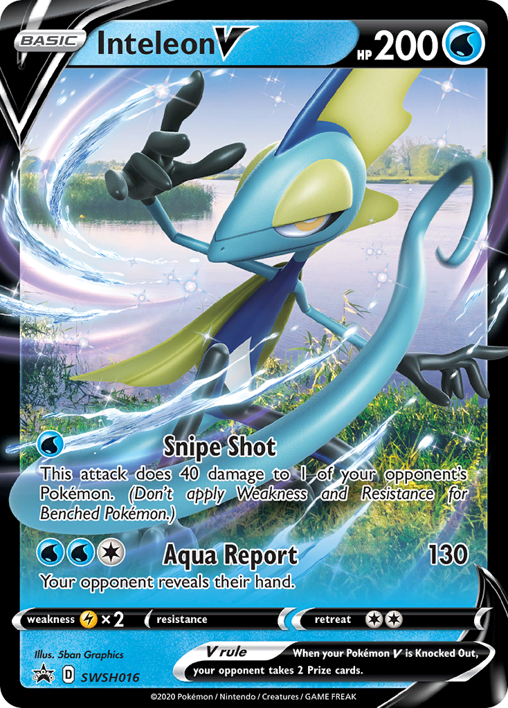 Inteleon V (SWSH016) (Jumbo Card) [Sword & Shield: Black Star Promos] | Pegasus Games WI